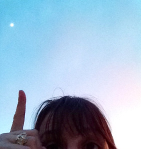 pointing skyward