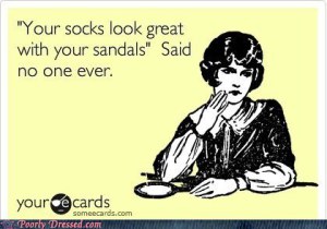 Socks and sandals